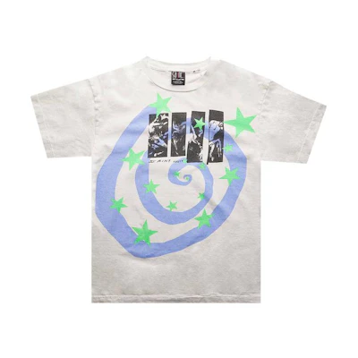 SAINT Mxxxxxx Graphic Print Crew Neck Casual Short Sleeve T-Shirt White Mens. SMS230000024