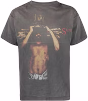 SAINT Mxxxxxx Graphic Print Crew Neck Grey Short Sleeve Tee . SM-S23-0000-009 SAINT Mxxxxxx Graphic Print Crew Neck Grey Short Sleeve Tee . SM-S23-0000-009