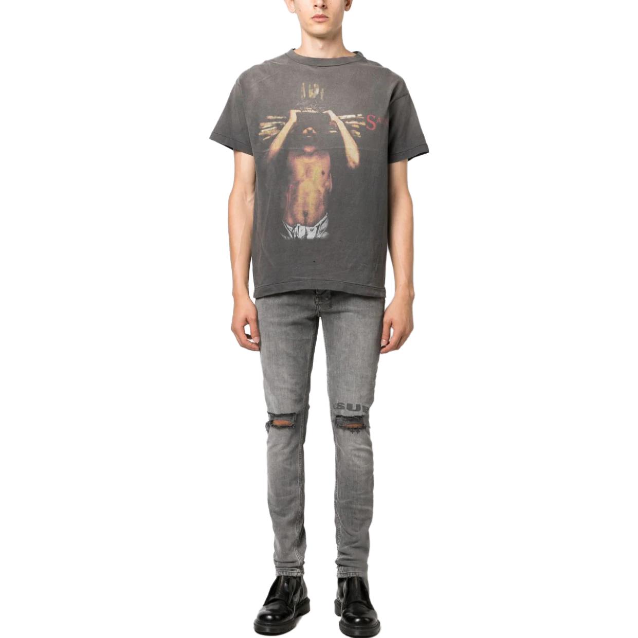 SAINT Mxxxxxx Graphic Print Crew Neck Grey Short Sleeve Tee . SM-S23-0000-009 圖 3