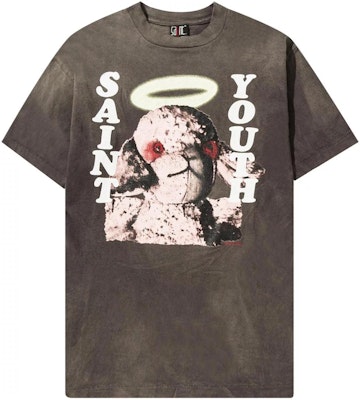 SAINT Mxxxxxx棕色图案印花圆领短袖T恤 SM-A21-0000-011 Order SAINT Mxxxxxx棕色图案印花圆领短袖T恤 SM-A21-0000-011