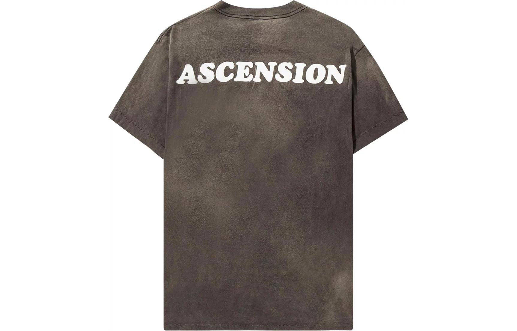 Lookbook SAINT Mxxxxxx棕色图案印花圆领短袖T恤 SM-A21-0000-011