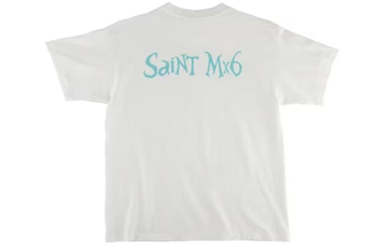 SAINT Mxxxxxx Graphic Print Crewneck T-Shirt Beige  Tee. SM-S23-0000-123 圖 3