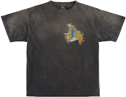 SAINT Mxxxxxx Graphic Print Distressed Loose Fit Unisex T-Shirt Grey. SM-S23-0000-013 SAINT Mxxxxxx Graphic Print Distressed Loose Fit Unisex T-Shirt Grey. SM-S23-0000-013