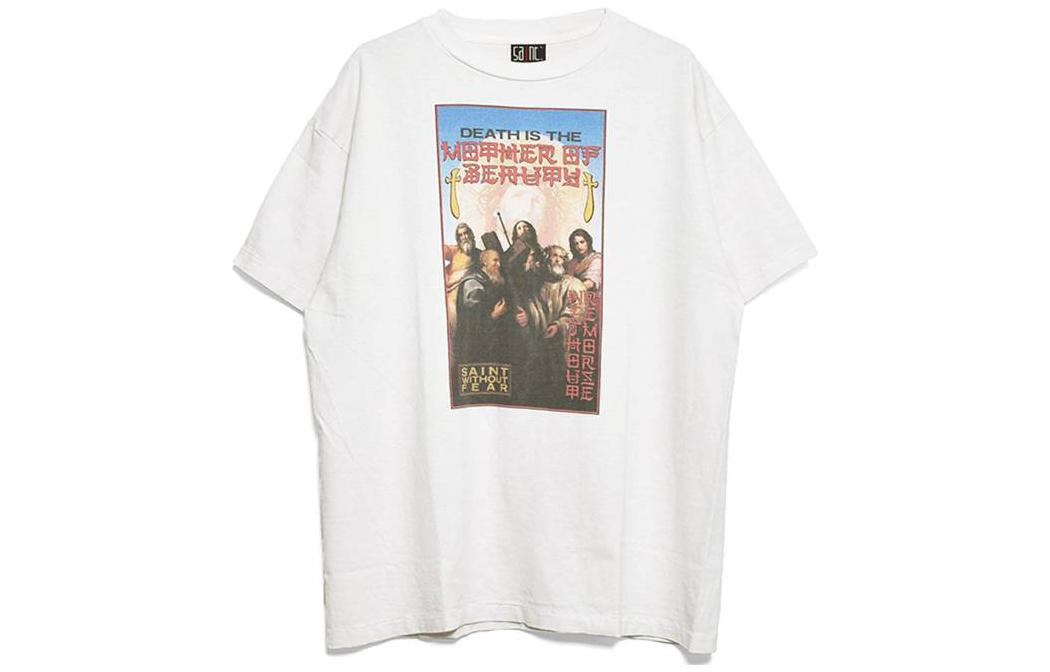 Order SAINT Mxxxxxx 圖案印花短袖T恤 白色 SM-A23-0000-C07