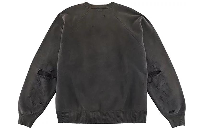 SAINT Mxxxxxx Green Letter Print Crewneck Long Sleeve Sweatshirt for Men SM-A22-0000-049