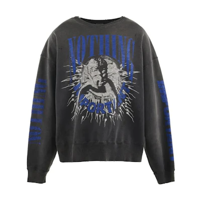 SAINT Mxxxxxx Kosuke Kawamura Collab Graphic Pullover Sweatshirt Black Unisex SM-YS1-0000-C36