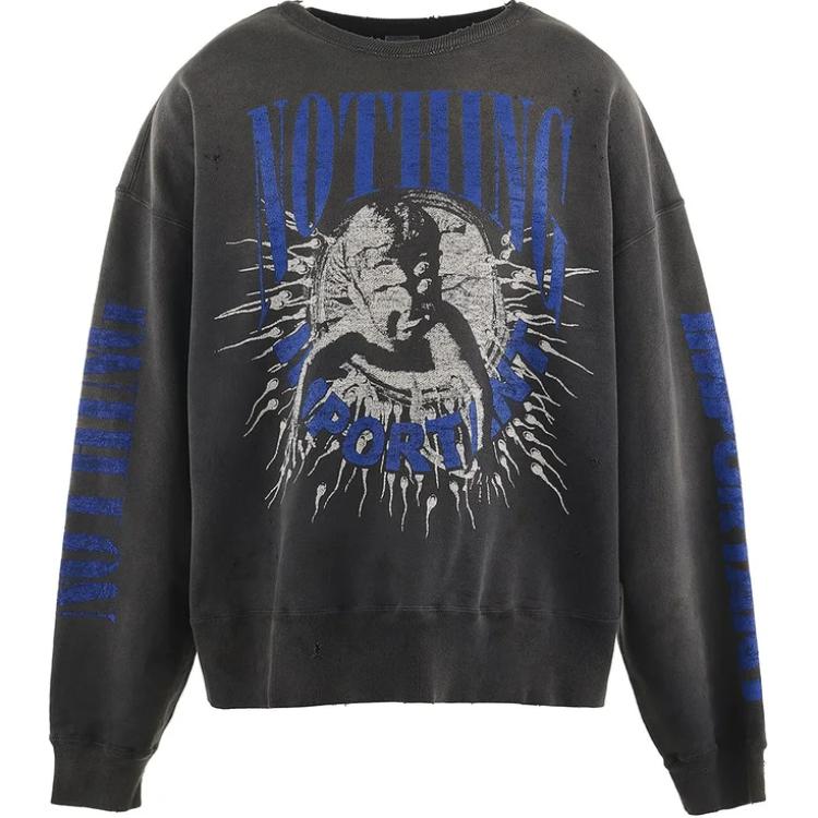 Order SAINT Mxxxxxx Kosuke Kawamura Collab Graphic Pullover Sweatshirt Black Unisex SM-YS1-0000-C36