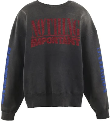 SAINT Mxxxxxx Kosuke Kawamura Collab Graphic Pullover Sweatshirt Black Unisex SM-YS1-0000-C36 Lookbook SAINT Mxxxxxx Kosuke Kawamura Collab Graphic Pullover Sweatshirt Black Unisex SM-YS1-0000-C36