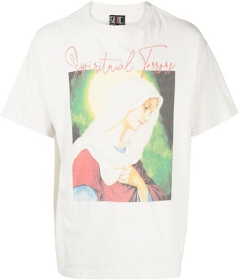 SAINT Mxxxxxx 字母圖案印花短袖圓領T恤 米色 男款 SM-A22-0000-008 Order SAINT Mxxxxxx 字母圖案印花短袖圓領T恤 米色 男款 SM-A22-0000-008