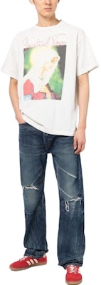 SAINT Mxxxxxx 字母圖案印花短袖圓領T恤 米色 男款 SM-A22-0000-008 Lookbook SAINT Mxxxxxx 字母圖案印花短袖圓領T恤 米色 男款 SM-A22-0000-008