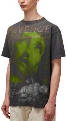 SAINT Mxxxxxx 字母印花灰色短袖圓領T恤 SMS230000085BLACK Details for SAINT Mxxxxxx 字母印花灰色短袖圓領T恤 SMS230000085BLACK