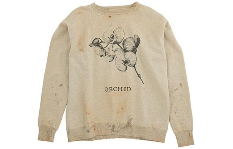 SAINT Mxxxxxx Letter Print Crewneck Sweatshirt Beige SM-S21-0000-015