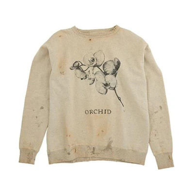 SAINT Mxxxxxx Letter Print Crewneck Sweatshirt Beige SM-S21-0000-015