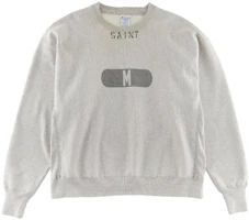 SAINT Mxxxxxx Letter Print Crewneck Sweatshirt Grey Mens SM-S23-0000-043 SAINT Mxxxxxx Letter Print Crewneck Sweatshirt Grey Mens SM-S23-0000-043