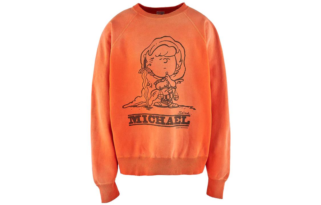SAINT Mxxxxxx Letter Print Crewneck Sweatshirt Unisex SM-A23-0000-023