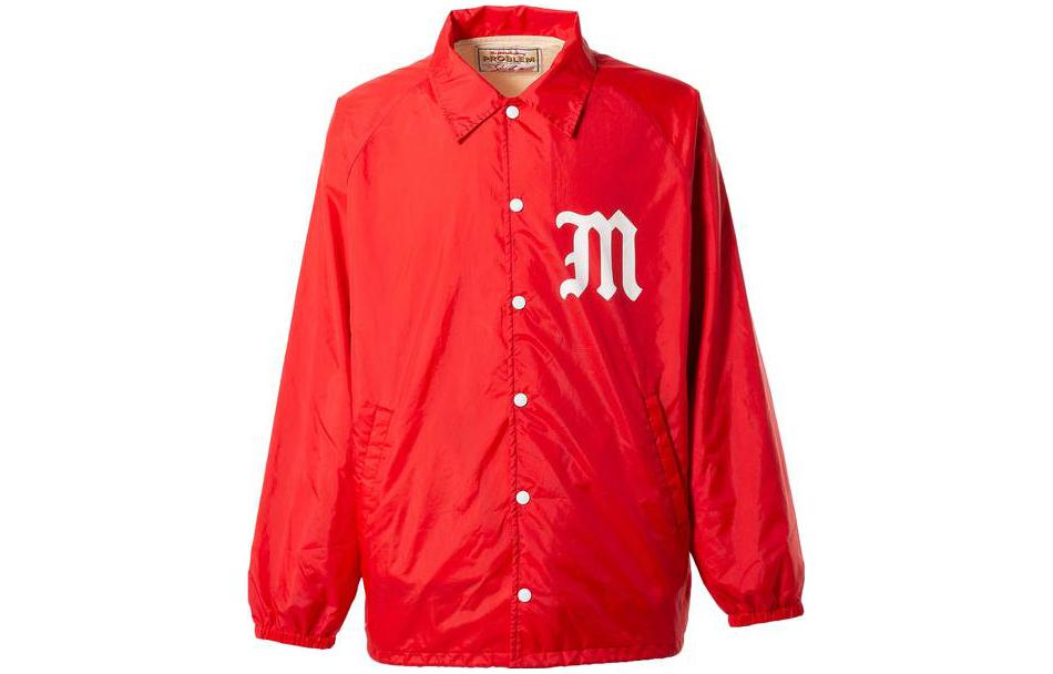 SAINT Mxxxxxx Letter Print Red Straight Cut Jacket for Men SM-S23-0000-067