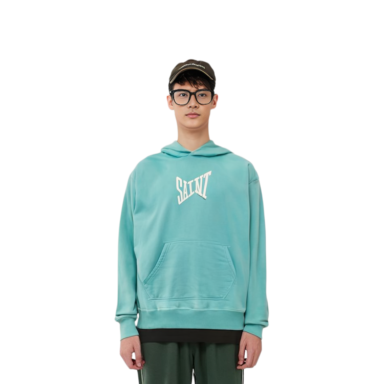 Shop SAINT Mxxxxxx 藍色印花連帽衫 男款. SM-S23-0000-048