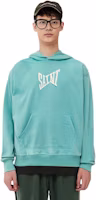 Shop SAINT Mxxxxxx Logo Print Blue Pullover Hoodie for Men. SM-S23-0000-048
