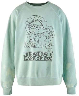 SAINT Mxxxxxx Baju Logo Crewneck Unisex Biru. SM-A23-0000-024 Buy SAINT Mxxxxxx Baju Logo Crewneck Unisex Biru. SM-A23-0000-024