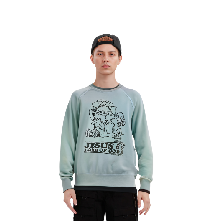 Shop SAINT Mxxxxxx Baju Logo Crewneck Unisex Biru. SM-A23-0000-024