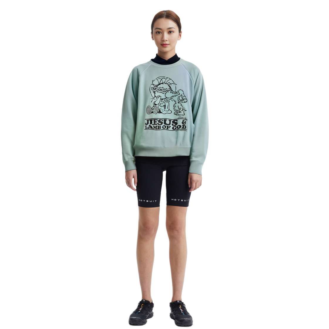 Details for SAINT Mxxxxxx Baju Logo Crewneck Unisex Biru. SM-A23-0000-024