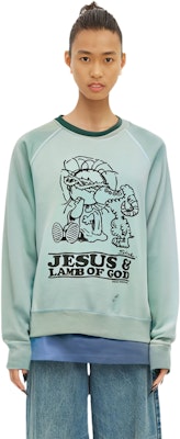 SAINT Mxxxxxx Baju Logo Crewneck Unisex Biru. SM-A23-0000-024 Cheap SAINT Mxxxxxx Baju Logo Crewneck Unisex Biru. SM-A23-0000-024