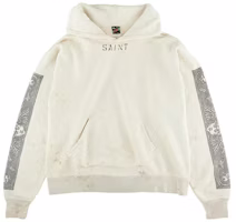 SAINT Mxxxxxx Logo Print Hoodie White Menswear SM-S23-0000-093 SAINT Mxxxxxx Logo Print Hoodie White Menswear SM-S23-0000-093