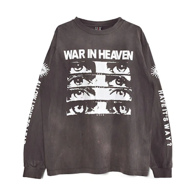 SAINT Mxxxxxx Logo Print Washed Crewneck Sweatshirt Dark Grey SM-A21-0000-024