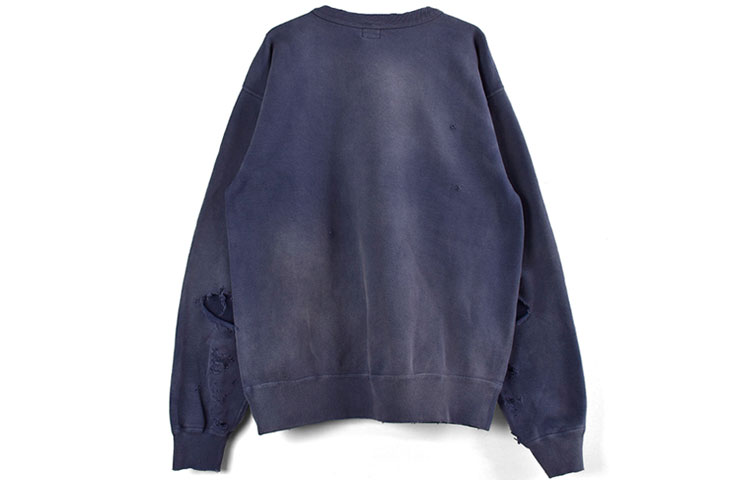 Lookbook SAINT Mxxxxxx 骷髏頭印花海軍藍圓領長袖上衣 21AW-100000000007679-NVY