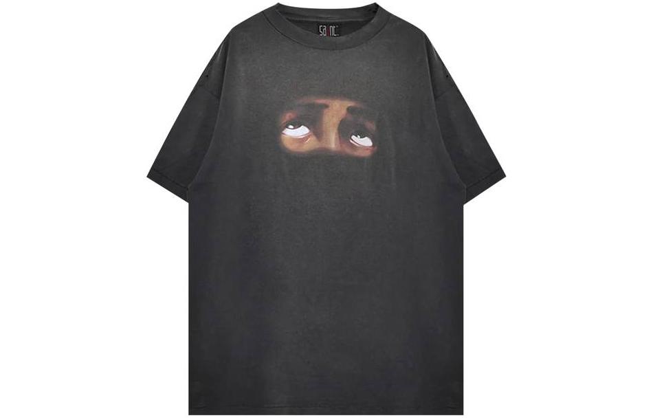 SAINT Mxxxxxx Loose Fit Crewneck Short Sleeve T-Shirt Black () SM -23-0000-004