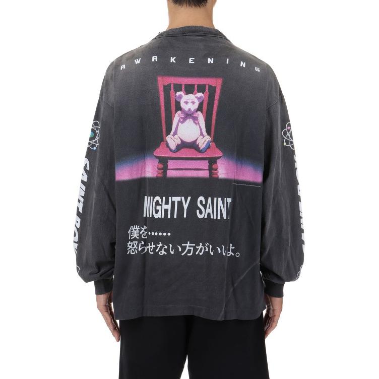 Purchase SAINT Mxxxxxx Netflix x PLUTO Sweater Hitam Cetak Huruf Crewneck. SM-YS1-0000-C30