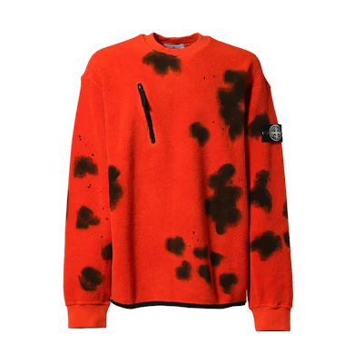 SAINT Mxxxxxx Orange Camo Pattern Crewneck Pullover Sweatshirt Mens 7915-657-E4-LGRY