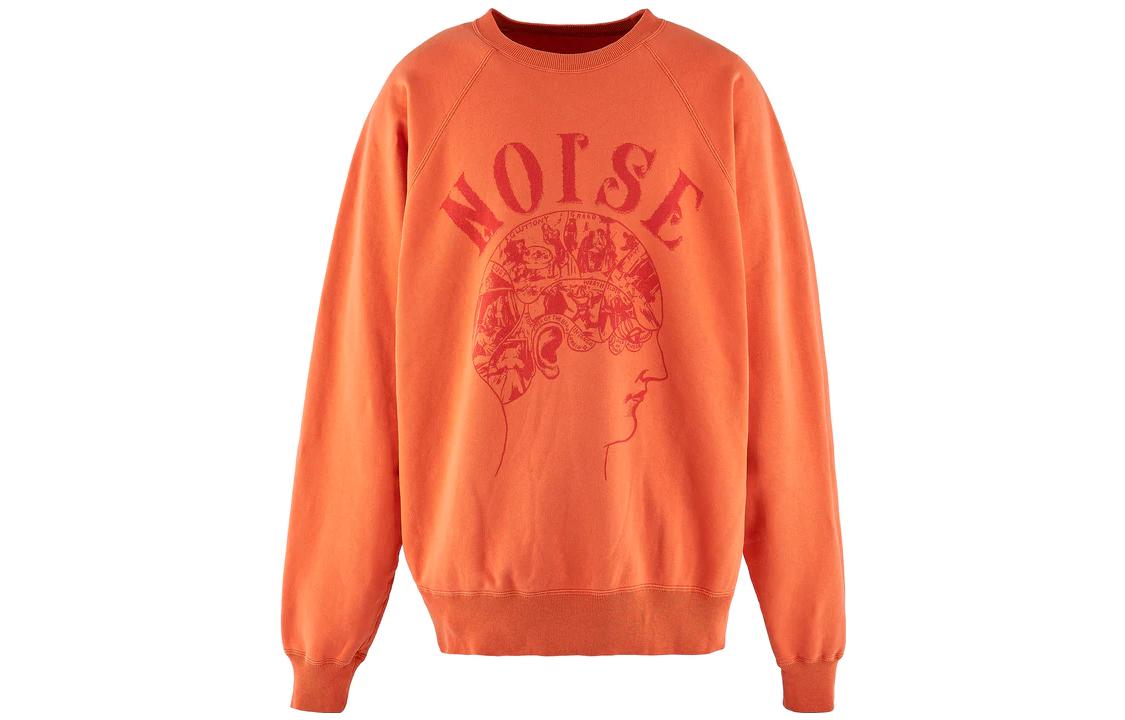 SAINT Mxxxxxx Orange Crewneck Pullover Casual Long-Sleeve Sweatshirt Men SM-A23-0000-C14
