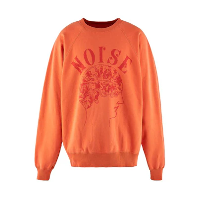 SAINT Mxxxxxx Orange Crewneck Pullover Casual Long-Sleeve Sweatshirt Men SM-A23-0000-C14