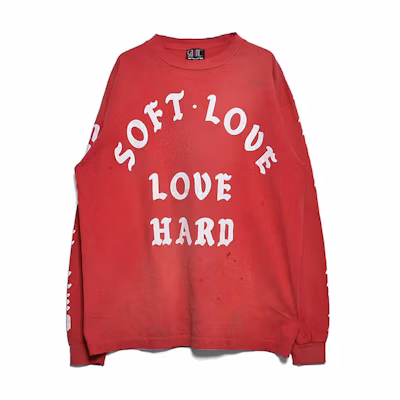 SAINT Mxxxxxx Red Crewneck Pullover Slim Fit Long Sleeve Sweatshirt Men SM-YS8-0000-021