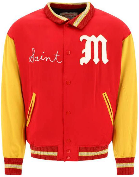 saint-mxxxxxx-red-letter-print-stand-collar-button-up-jacket-sms-230000068-red