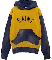 SAINT Mxxxxxx SAINT MICHAEL FW21 Letter Print Yellow Hoodie A21-035-12 SAINT Mxxxxxx SAINT MICHAEL FW21 Letter Print Yellow Hoodie A21-035-12