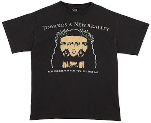 Saint Mxxxxxx SAINT MICHAEL圖案印花黑色男士T恤 圓領設計 SS21SM-006-13 Buy Saint Mxxxxxx SAINT MICHAEL圖案印花黑色男士T恤 圓領設計 SS21SM-006-13