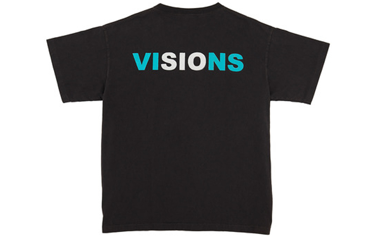 Lookbook Saint Mxxxxxx SAINT MICHAEL圖案印花黑色男士T恤 圓領設計 SS21SM-006-13