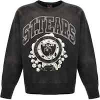 SAINT Mxxxxxx SAINT Mxxx Letter Print Black Crewneck Long-Sleeve Sweatshirt SMYS80000C02BLACK SAINT Mxxxxxx SAINT Mxxx Letter Print Black Crewneck Long-Sleeve Sweatshirt SMYS80000C02BLACK