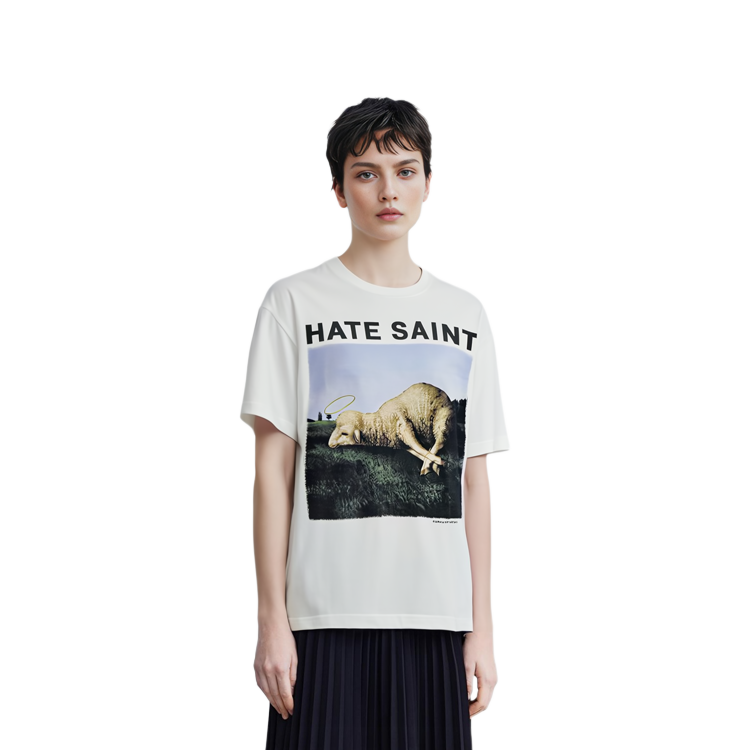 SAINT Mxxxxxx Sheep Graphic Print Unisex White T-Shirt. MS-IT22S-1002-10 圖 4