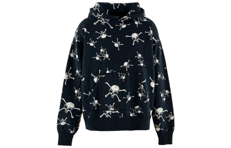 SAINT Mxxxxxx Skeleton Print Hoodie Black SM-A23-0000-C11