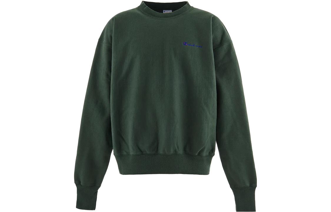 SAINT Mxxxxxx Solid Color Drop Shoulder Crewneck Sweatshirt Green SM-A23-0000-027