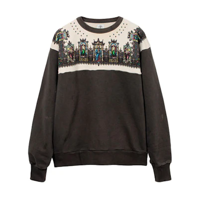 SAINT Mxxxxxx SS21 Brown Printed Crewneck Long Sleeve Sweatshirt Mens SS21SM-014-13