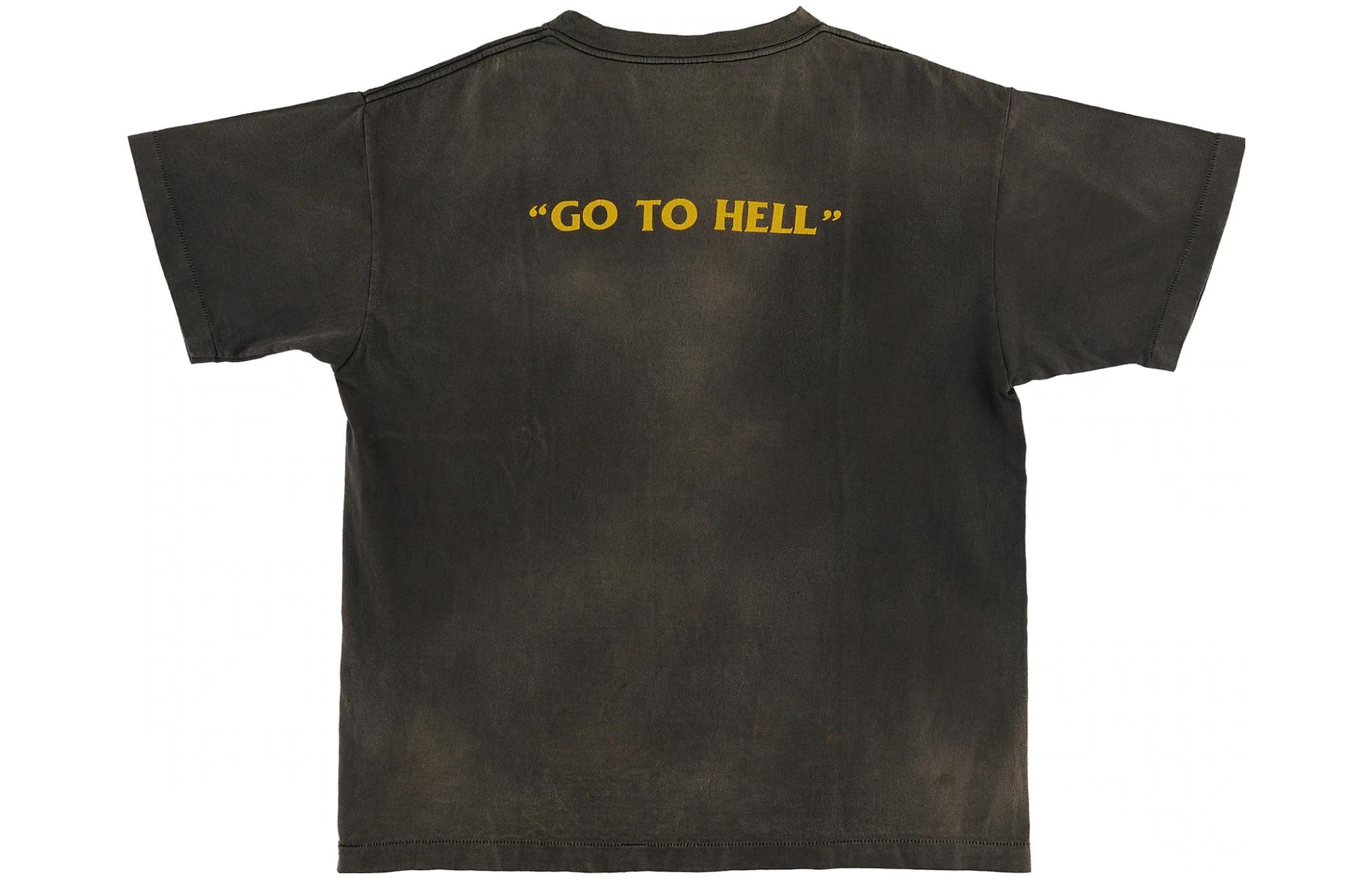 Lookbook SAINT Mxxxxxx SS22 黑色圖案Logo短袖T恤 SM-S22-0000-020