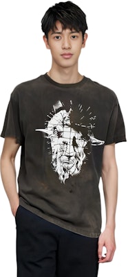 SAINT Mxxxxxx SS22 黑色圖案Logo短袖T恤 SM-S22-0000-020 Purchase SAINT Mxxxxxx SS22 黑色圖案Logo短袖T恤 SM-S22-0000-020