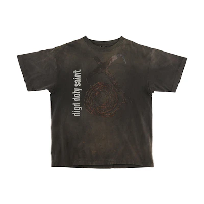 SAINT Mxxxxxx SS22 Brown Graphic Logo Short Sleeve T-Shirt . SM-S22-0000-009