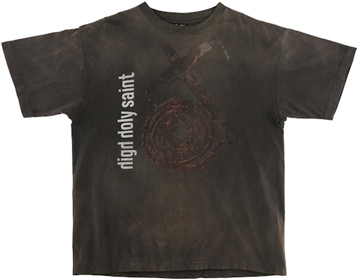 SAINT Mxxxxxx SS22 棕色圖案標誌短袖T恤。 SM-S22-0000-009 Order SAINT Mxxxxxx SS22 棕色圖案標誌短袖T恤。 SM-S22-0000-009