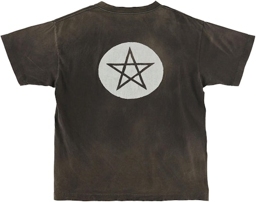 SAINT Mxxxxxx SS22 水洗黑五芒星圖案印花短袖T恤。 SM-S22-0000-011 Lookbook SAINT Mxxxxxx SS22 水洗黑五芒星圖案印花短袖T恤。 SM-S22-0000-011