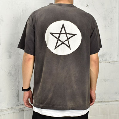 SAINT Mxxxxxx SS22 水洗黑五芒星圖案印花短袖T恤。 SM-S22-0000-011 Purchase SAINT Mxxxxxx SS22 水洗黑五芒星圖案印花短袖T恤。 SM-S22-0000-011
